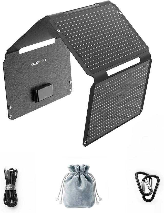 Main image of 45W Solar Panel Charger Fast Charging for Phone PD 25W USB-C/USB-A
