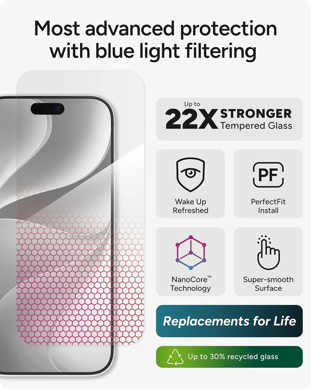 Alt view image 2 of 7 - XTR6 Glass Screen Protector for iPhone 18 Pro