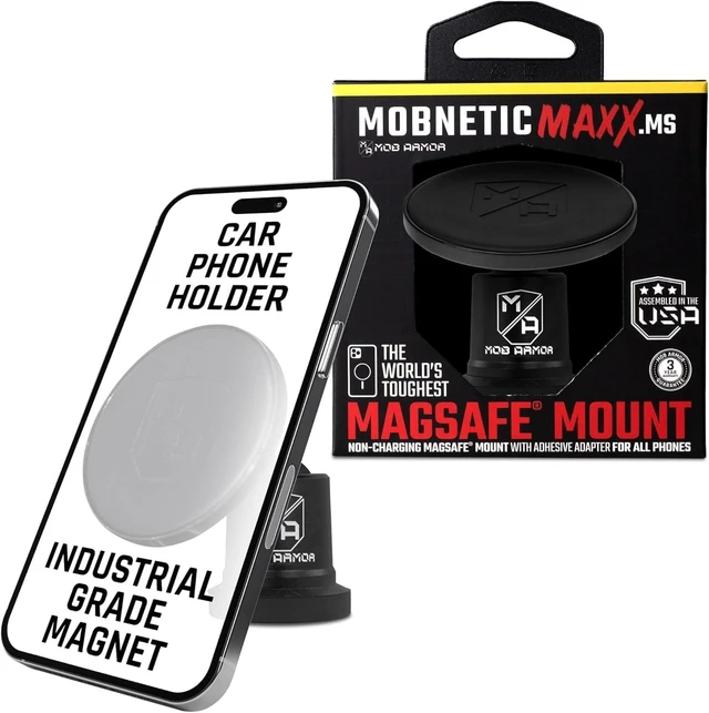 Main image of MobNetic Maxx MS MagSafe Phone Mount for Car, Black