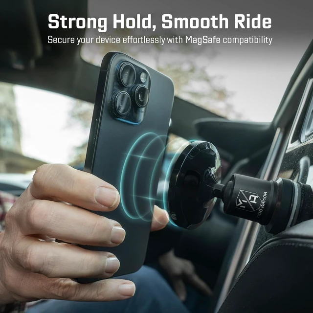 Alt view image 2 of 7 - MobNetic Maxx MS MagSafe Phone Mount for Car, Black