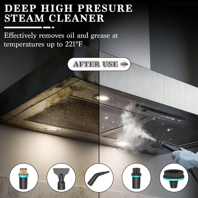 Alt view image 3 of 6 - Steam Cleaner, Handheld Steam Cleaner for Home 15s Heat-Up 1250 ML Tank, 3 Level Adjustable, Portable Steamer for Cleaning, Grease, bathrooms,Grout, Tile, Bed Bugs, Floor, Couch, Car Detailing