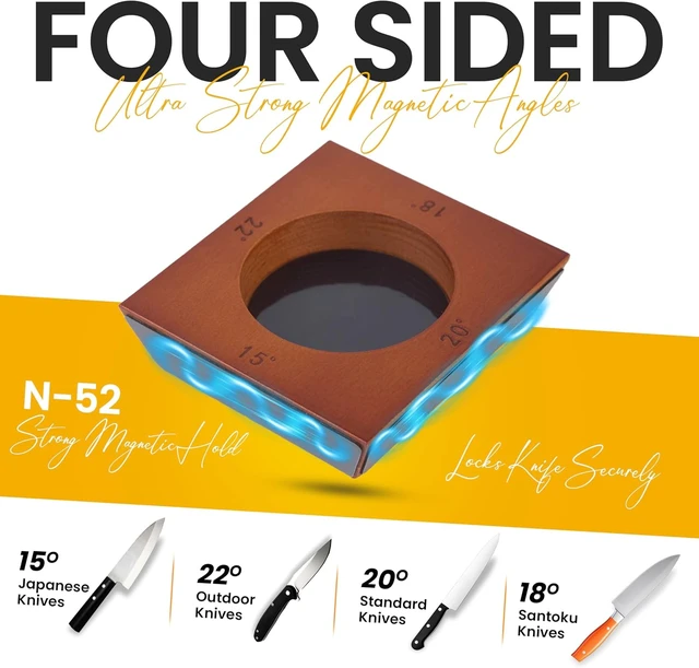Alt view image 2 of 7 - Rolling Knife Sharpener Kit, Magnetic 4-Angle Base