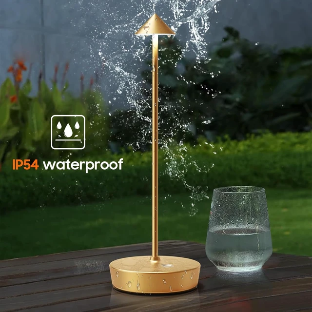 Alt view image 6 of 7 - Set of 2 Cordless Rechargeable Led Table Lamp Battery Operated Light Gold