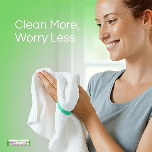 Alt view image 7 of 7 - 60 Pk 16x19 Cotton Kitchen Cleaning 30 Oz Bar Mop Towel Green