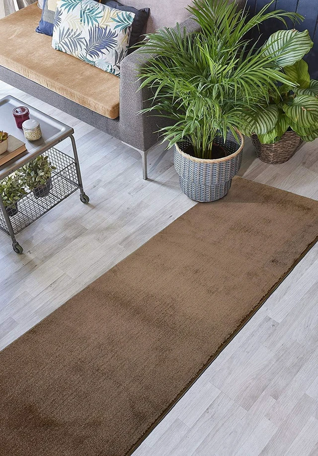 Alt view image 4 of 7 - 6 Ft Cappuccino Hallway Runner Rug, Non Slip Washable, Kitchen & Entryway