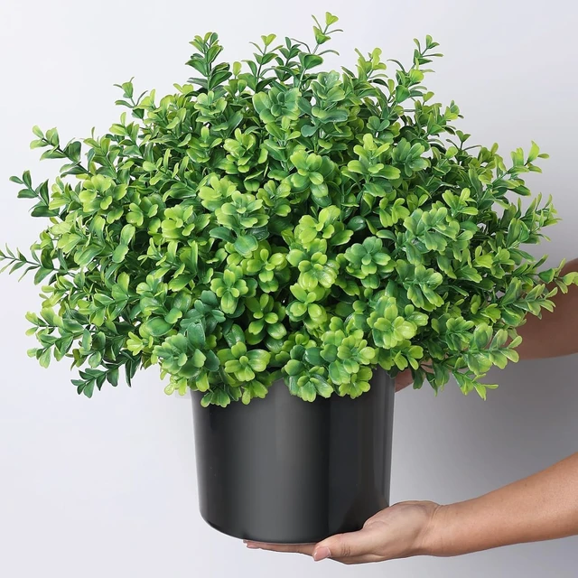 Alt view image 6 of 7 - 2 Sets of Artificial Boxwood Topiary Trees for Front Door Decoration(Green)