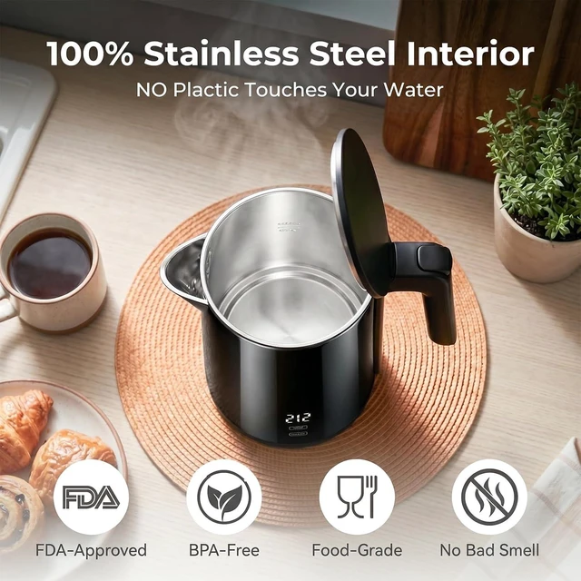 Alt view image 2 of 7 - Electric Kettle 1.0L, 1200W Fast Boiling, 7 Temp Settings & 4H Keep Warm