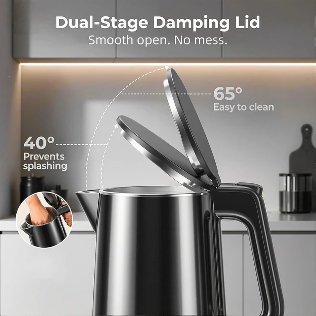 Alt view image 7 of 7 - Electric Kettle 1.0L, 1200W Fast Boiling, 7 Temp Settings & 4H Keep Warm