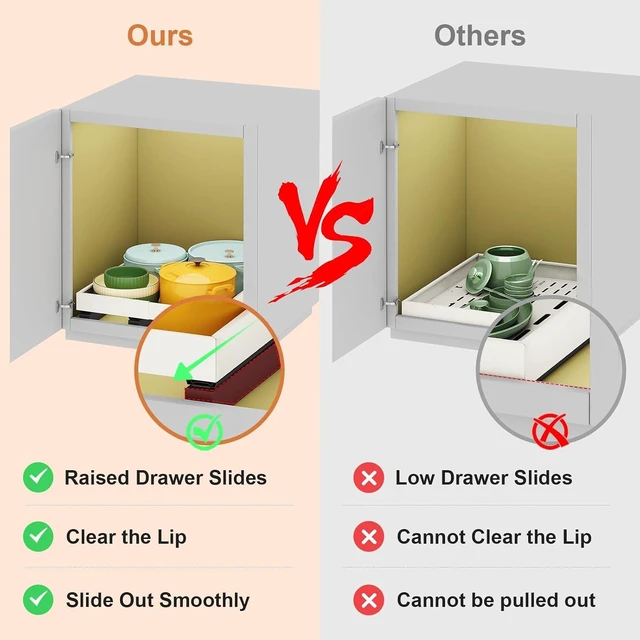 Alt view image 3 of 6 - Pull out Cabinet Organizer,11"-16"W,17"-24"D,Expandable,Adhesive