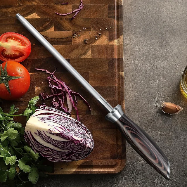 Alt view image 6 of 7 - Honing Rod, 10 Inch Professional Kitchen Knife Sharpener Rod