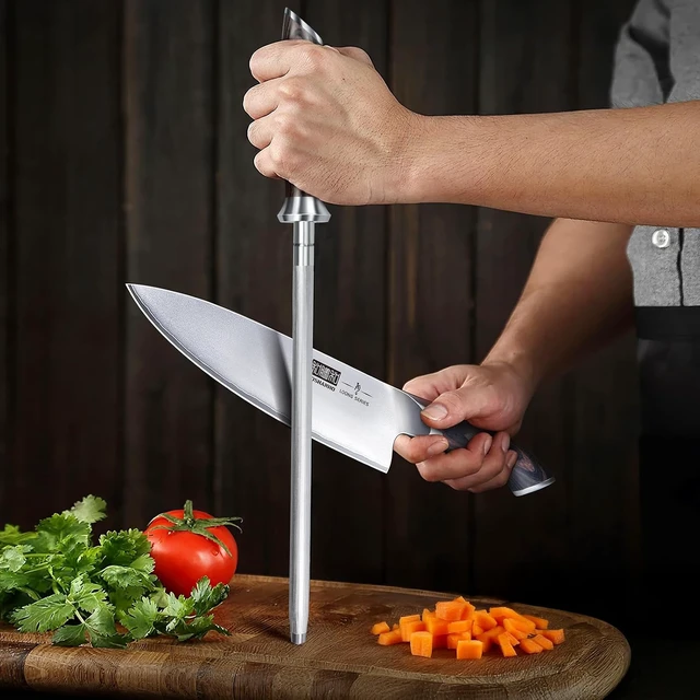 Alt view image 7 of 7 - Honing Rod, 10 Inch Professional Kitchen Knife Sharpener Rod