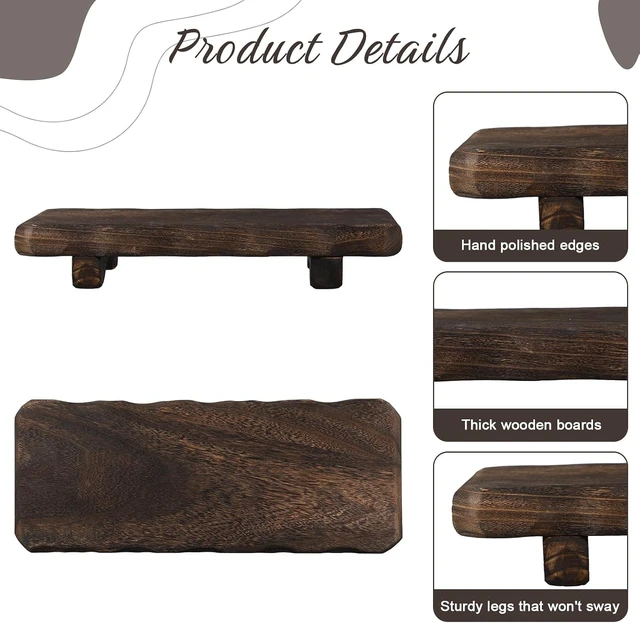 Alt view image 3 of 7 - Wood Riser Pedestal Stand for Kitchen Counter, 22 x 9 Inch
