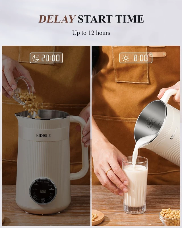 Alt view image 5 of 7 - 8 in 1 Nut Milk Maker Machine, 32oz Self-Cleaning Automatic Blender