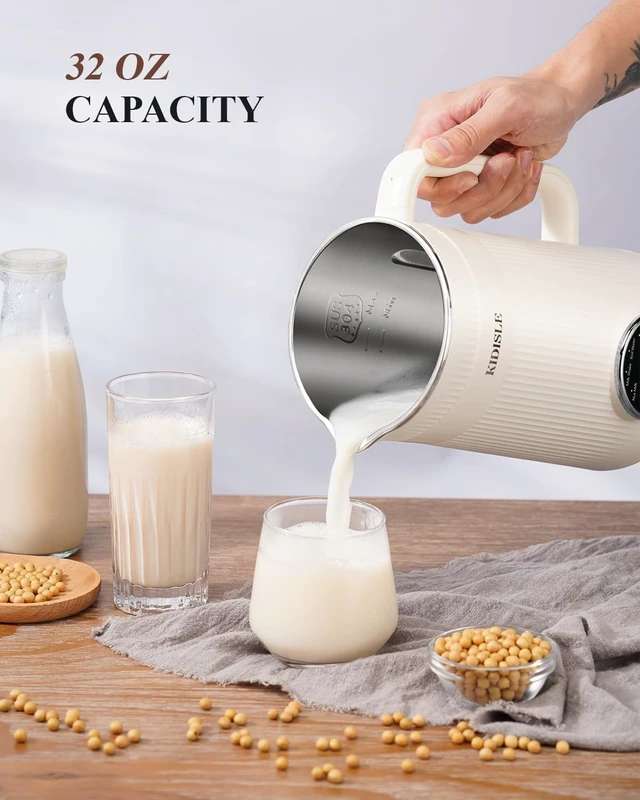 Alt view image 6 of 7 - 8 in 1 Nut Milk Maker Machine, 32oz Self-Cleaning Automatic Blender