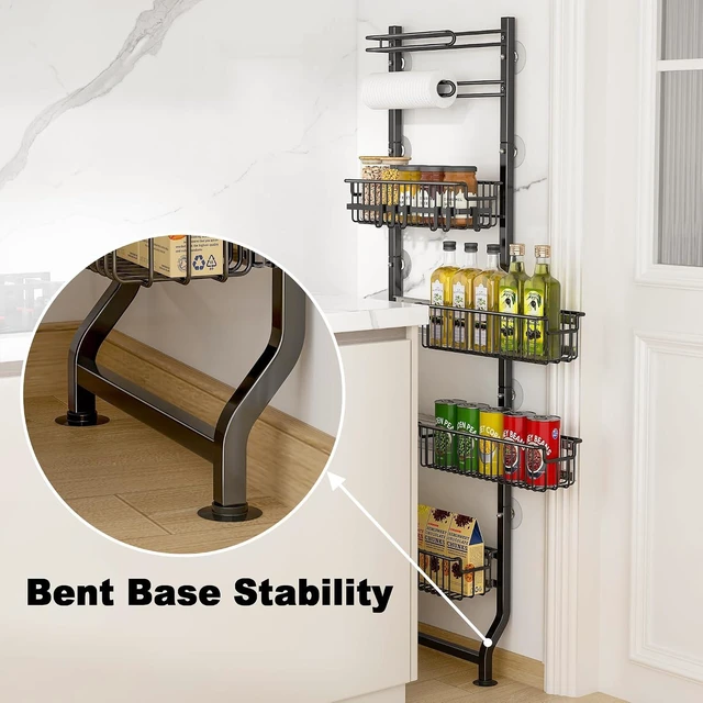 Alt view image 6 of 7 - 6-Tier Slim Corner Shelf, Spice Rack Narrow Storage Next to Fridge