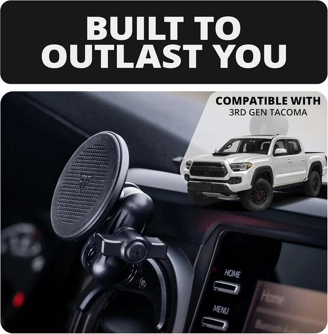 Alt view image 2 of 7 - Link Vent Phone Mount Compatible with 2016-2023 Toyota Tacoma and 2014-2021 Toyota Tundra