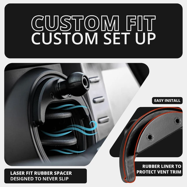 Alt view image 3 of 7 - Link Vent Mount Magnetic Wireless Charging Phone Holder - Compatible with MagSafe, 2016-2023 Toyota Tacoma and 2014-2021 Toyota Tundra