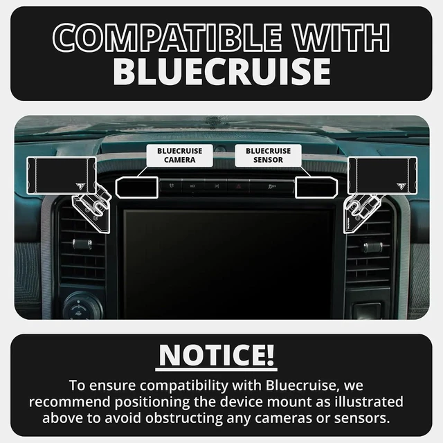 Alt view image 2 of 7 - Link Vent Mount Magnetic Phone Holder - Compatible with MagSafe, BlueCruise, 2021-2025 Ford F150 & Raptor, 2023-2025 Ford Super Duty