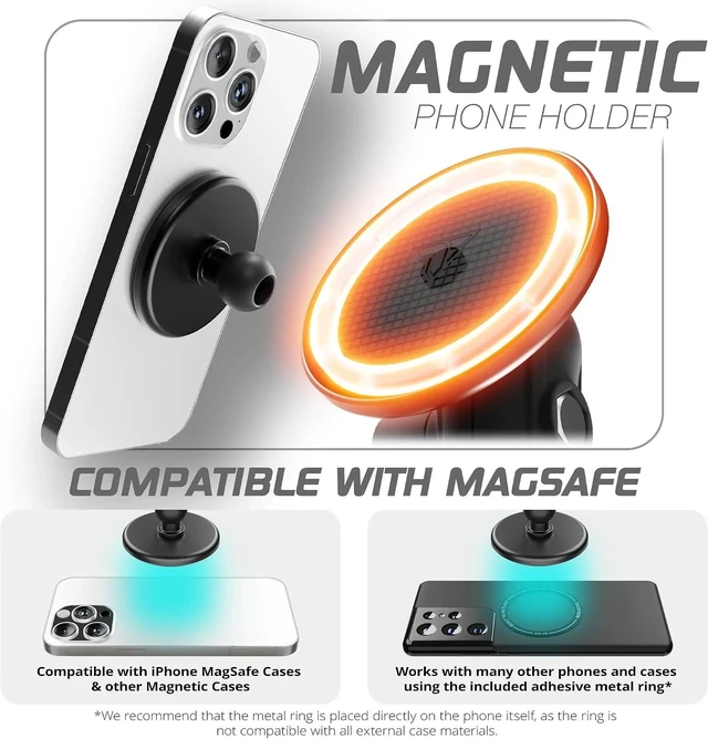 Alt view image 5 of 7 - Link Vent Mount Magnetic Phone Holder - Compatible with MagSafe, BlueCruise, 2021-2025 Ford F150 & Raptor, 2023-2025 Ford Super Duty