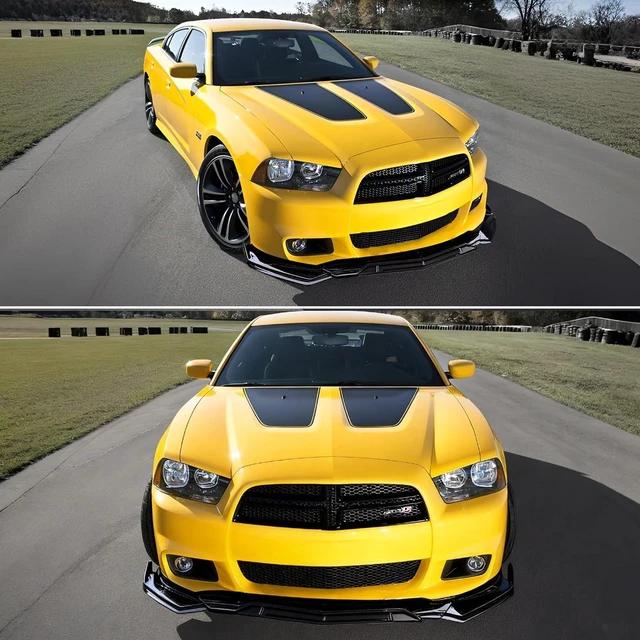 Alt view image 7 of 7 - Universal Front Lip for Car,Glossy Black Front Bumper Lip, ABS Adjustable Sharp Corner Front Bumper Lip Splitter Protector Replacement for Most Vehicle (Glossy Black w/Black)