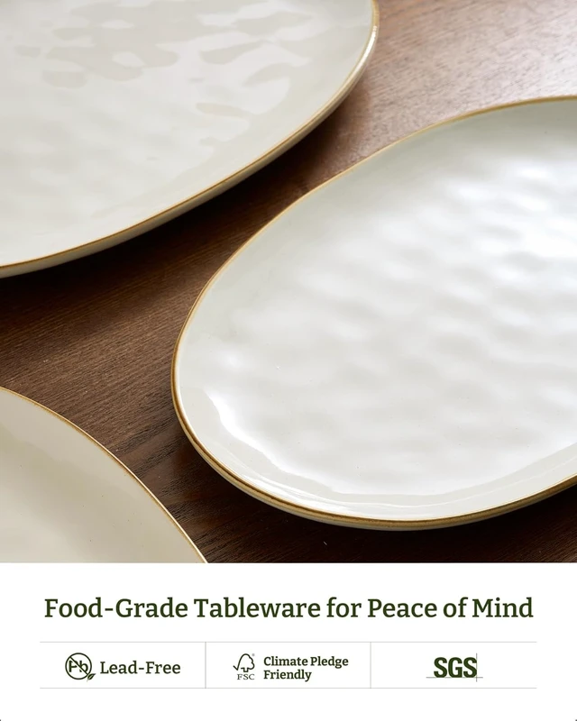 Alt view image 5 of 7 - Serving Platters Set of 3 Sizes - Oval, Vanilla White
