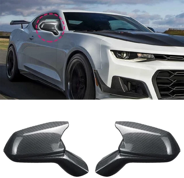 Main image of Car Styling ABS 2pcs Door Ox Horn Rear View Mirror Shell Cover Caps Trim Exterior Decoration Accessories for Chevrolet Camaro 2017-2024(Carbon Fiber)