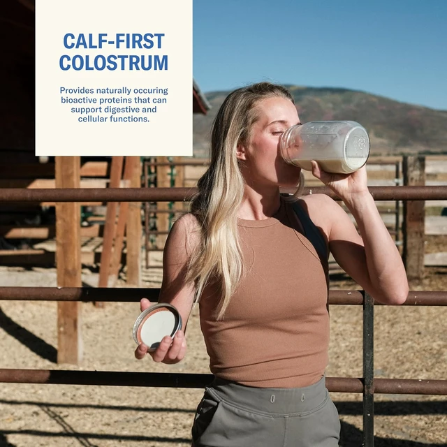 Alt view image 6 of 7 - Grass Fed Whey Protein Powder, Vanilla Bean, 24g Protein with Collagen Peptides, Bovine Colostrum, Hemp Hearts & Prebiotic Fiber, No Added Sugar or Artificial Ingredients, 20 Servings