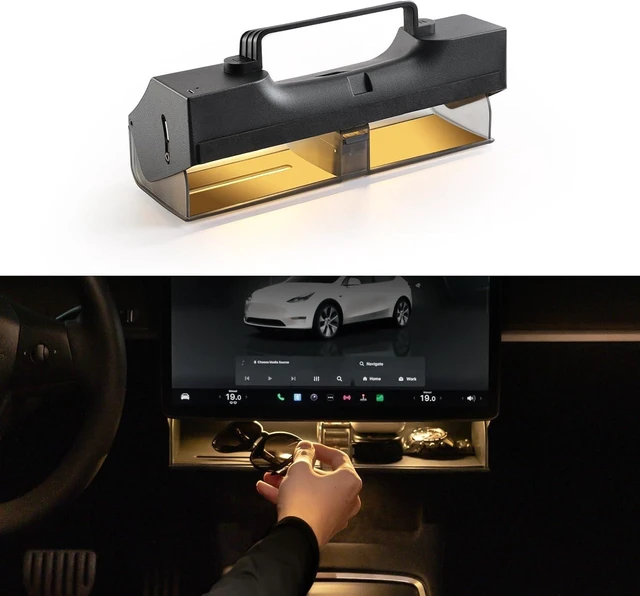 Main image of Hidden Magnetic Under Screen Storage Box for Tesla Model 3/Y