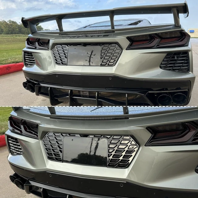 Alt view image 2 of 6 - Rear License Plate Frame for Corvette C8 Z51 Coupe HTC Stingray 2020+