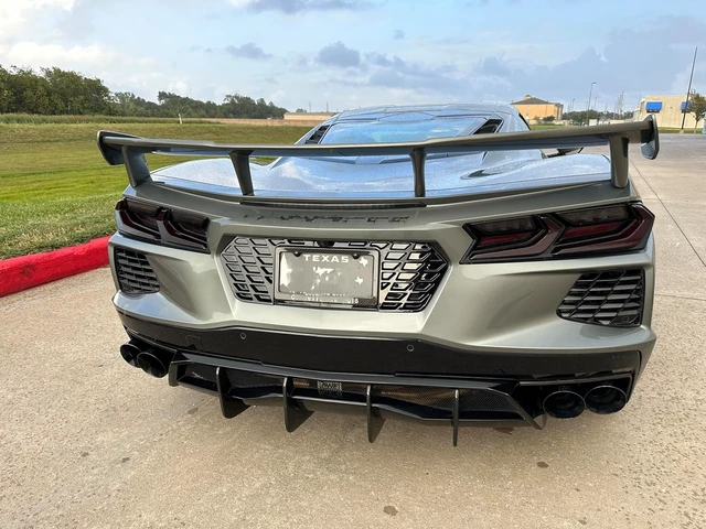 Alt view image 4 of 6 - Rear License Plate Frame for Corvette C8 Z51 Coupe HTC Stingray 2020+