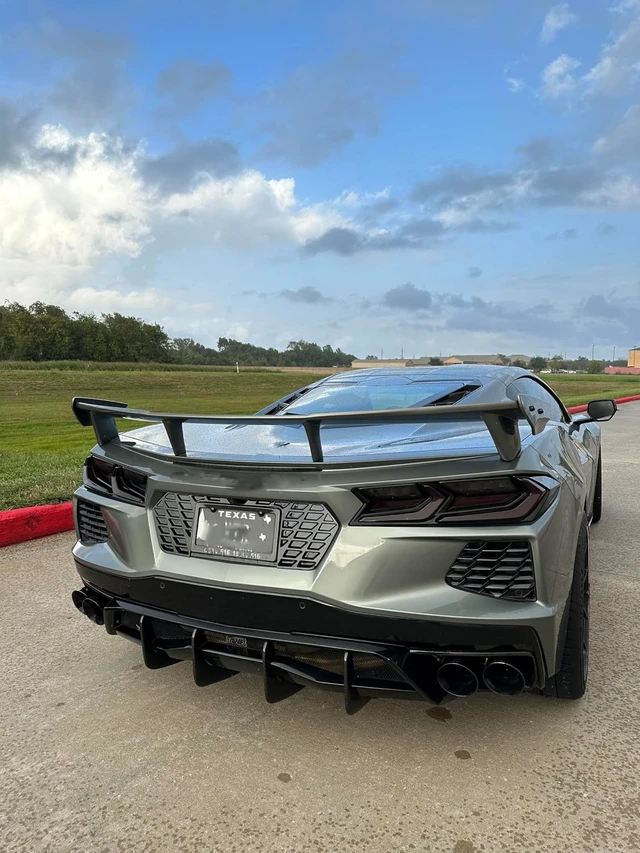 Alt view image 5 of 6 - Rear License Plate Frame for Corvette C8 Z51 Coupe HTC Stingray 2020+