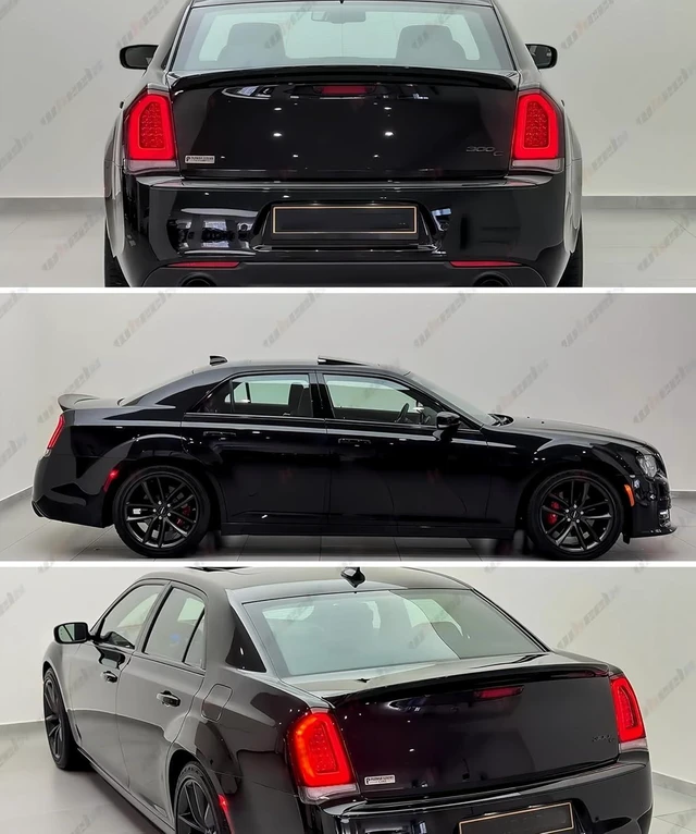 Alt view image 2 of 7 - Rear Spoiler Compatible with 2011-2023 Chrysler 300 300C 300S, Duckbill Spoiler Fits for 11-23, Exterior High Kick Trunk Tail Deck Lid Wing Lip (Glossy Black)