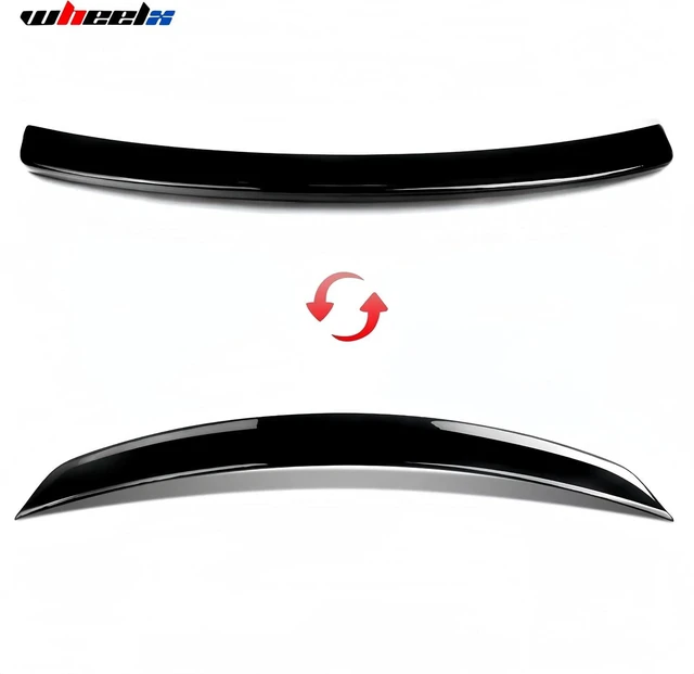 Alt view image 5 of 7 - Rear Spoiler Compatible with 2011-2023 Chrysler 300 300C 300S, Duckbill Spoiler Fits for 11-23, Exterior High Kick Trunk Tail Deck Lid Wing Lip (Glossy Black)