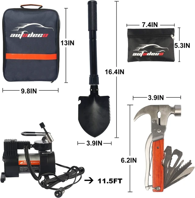 Alt view image 5 of 6 - Roadside Emergency Car Kit for Vehicles 95 Pieces