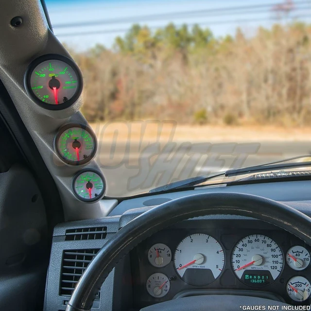 Alt view image 2 of 3 - Taupe Triple Pillar Gauge Pod Fits Dodge Ram 2003-2009