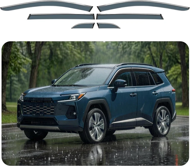 Main image of Rain Guards for 2026 Toyota RAV4 (6PCS Set), Window Visors Rain Guards, Wind Deflector for Car, Vent Visors with Chorme Trim, Rain Shield for SUV, Side Vent Shades, Automotive Exterior Accessories