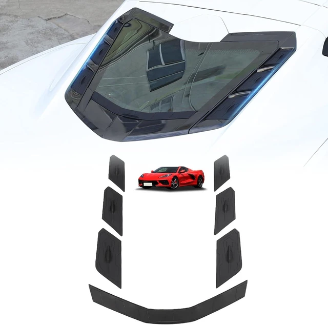Main image of Dry Rear Engine Bay Vent Blocks Covers for Corvette C8 Stingray Z51 Coupe 2020-2025-2026 Z06/E-Ray 2023-2024 Rear Hatch Hood Car Wash Covers Engine Bay Air Vent Inserts Protection Accessories (Black)