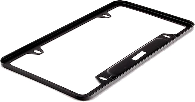 Alt view image 4 of 7 - Genuine OEM Stainless Steel Nameplate License Frame - Matte Black Finish