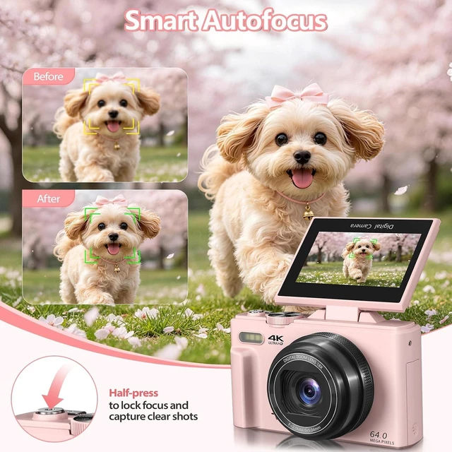 Alt view image 3 of 7 - 4K Digital Camera for Photography, 64MP Vlogging Camera for YouTube