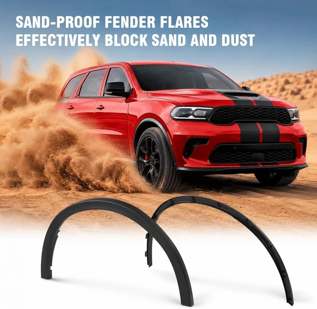 Alt view image 4 of 7 - 2PCS Fender Flares Trim Compatible with Dodge Durango 2011-2021