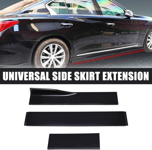 Alt view image 5 of 7 - 2PCS Universal Car Side Skirts 86.6" Side Skirts Splitter Lip