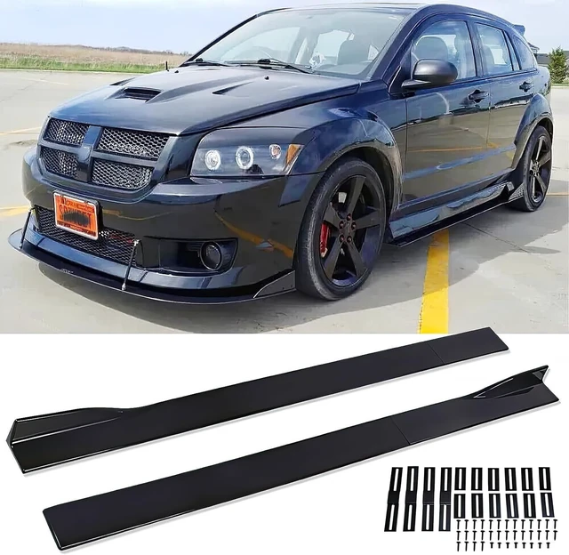 Alt view image 7 of 7 - 2PCS Universal Car Side Skirts 86.6" Side Skirts Splitter Lip