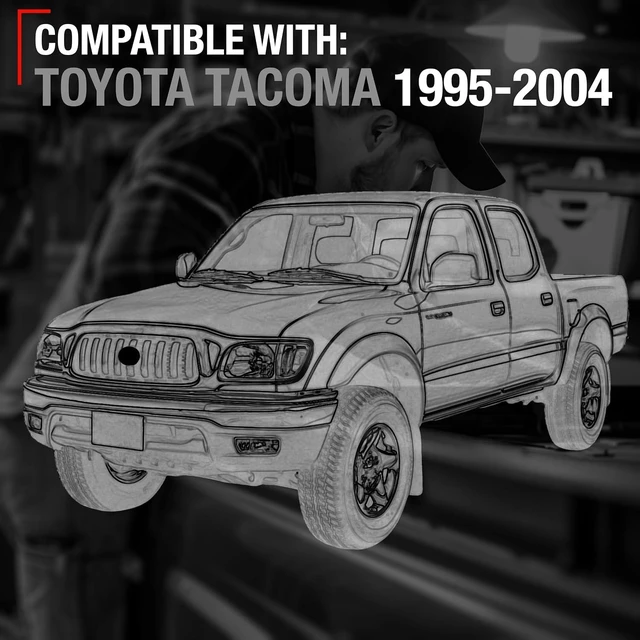 Alt view image 4 of 5 - Exterior Front Driver & Passenger Door Handle Set, Upgraded Metal, Compatible with 1995-2004 Toyota Tacoma - Textured Black - 69220-35020, 69210-35020, 79345, 91318, 79344, 91319, TO1311117, TO131011