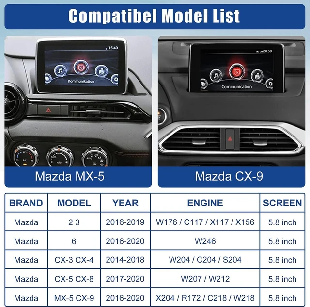 Alt view image 4 of 7 - Mazda Carplay Retrofit Kit, TK78-66-9U0C OEM Hub Fits to MZD Connect System
