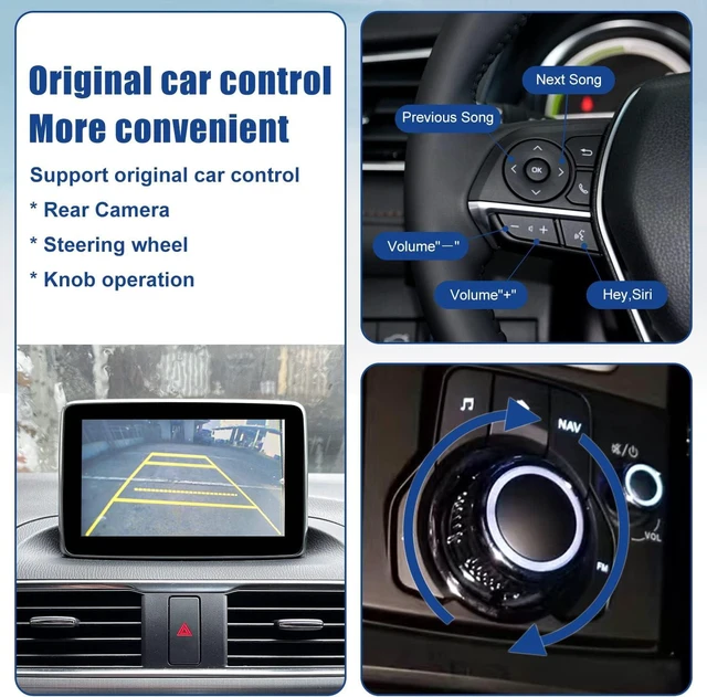 Alt view image 7 of 7 - Mazda Carplay Retrofit Kit, TK78-66-9U0C OEM Hub Fits to MZD Connect System