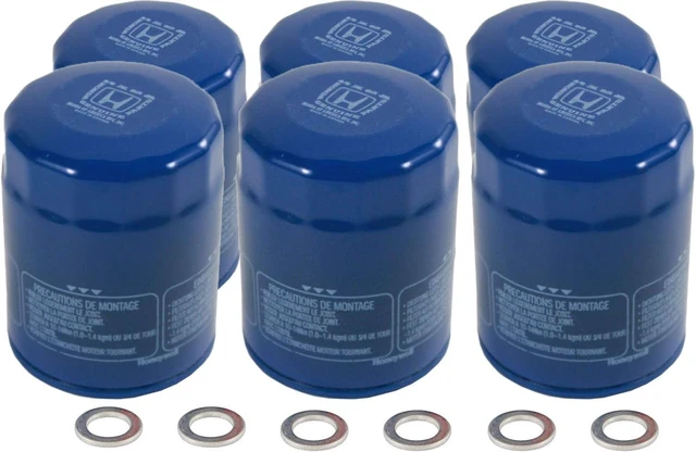 Main image of Acura / OEM Genuine 15400-PLM-A02 Engine Oil Filter + Drain Washers - Set of 6