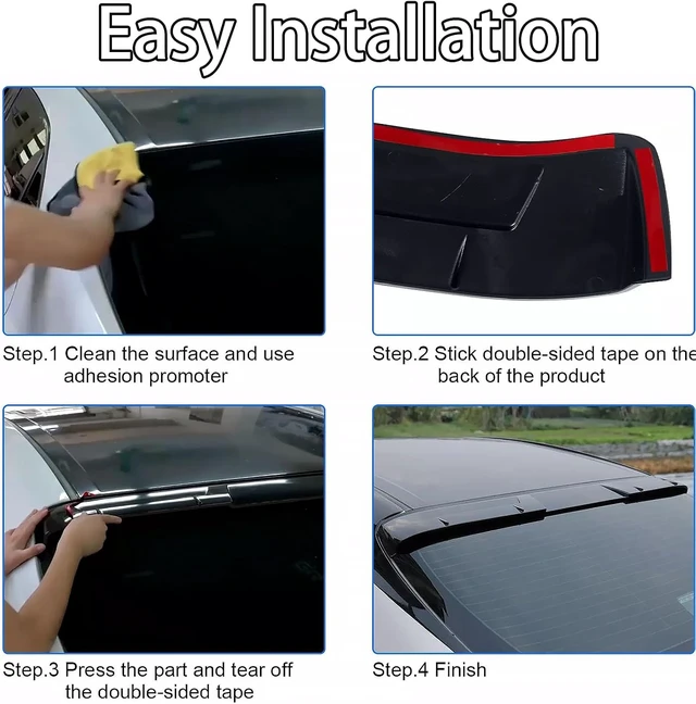 Alt view image 5 of 6 - Roof Spoiler for Toyota Camry 2024-2018 Rear Roof Spoiler Tail Wing