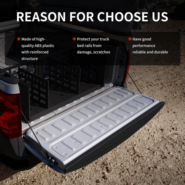 Alt view image 5 of 7 - Tailgate Spoiler Cap Molding Fit for 2019-2024 Ram 2500 3500 Tailgate Trim Cover Replace 68364364AA