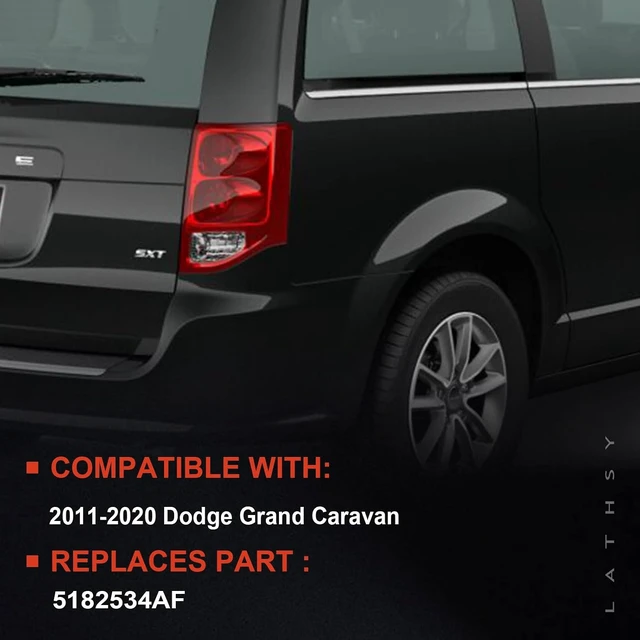 Alt view image 2 of 6 - Tail Light Compatible With 2011-2020 Dodge Grand Caravan Passenger Side