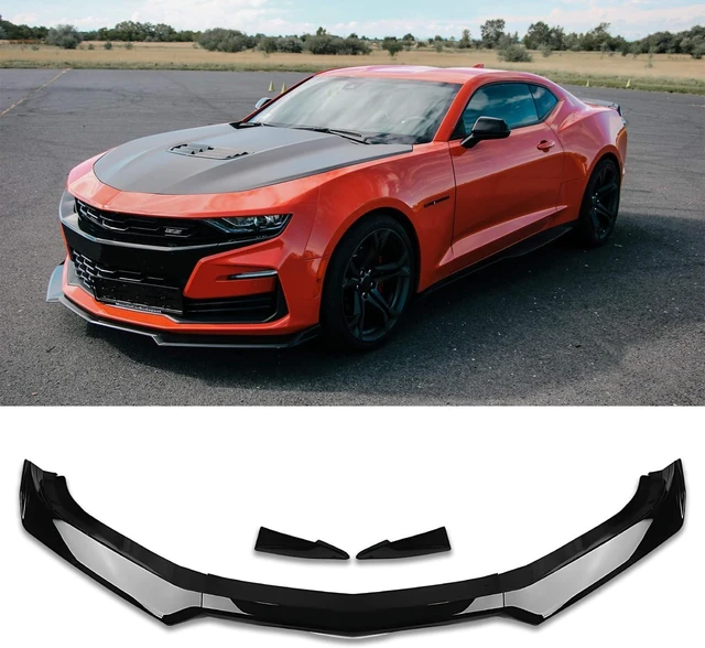 Main image of Front Bumper Lip Splitter Spoiler for Chevy Camaro 2016-2024, Front Splitter Body Kit Camaro LT LS RS SS Accessories (Gloss Black)